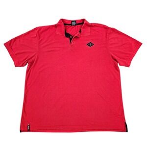 ENYCE Sean Combs Co. Men's 5X Red Piqué Polo Shirt Short Sleeve Embroidered Logo